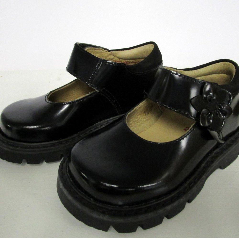 Elefanten Kids Bobo Black Patent Leather Shoes Navy New